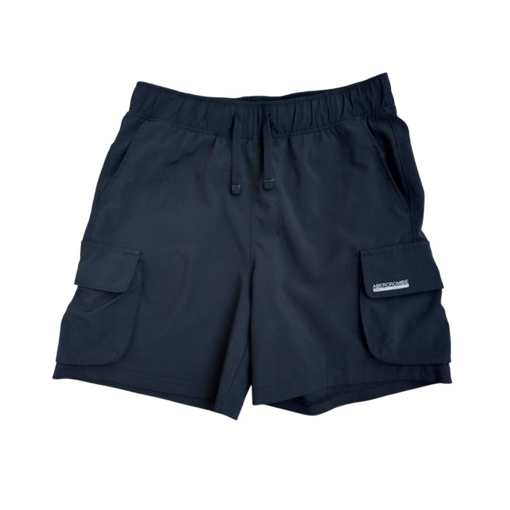 Abercrombie Kids YPB Navy Cargo Shorts - Performance Stretch, Size 9/10